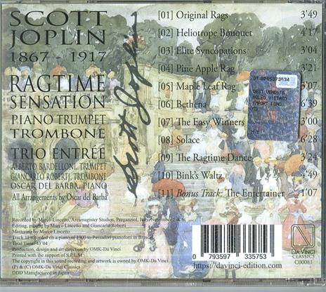 Ragtime Sensation - CD Audio di Scott Joplin,Trio Entrée - 2