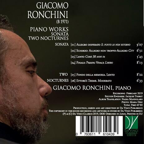 Musica per pianoforte - CD Audio di Giacomo Ronchini - 2