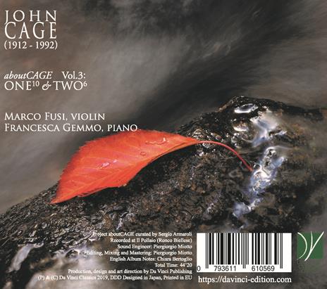 Aboutcage vol.3 - CD Audio di John Cage,Marco Fusi,Francesca Gemmo - 2