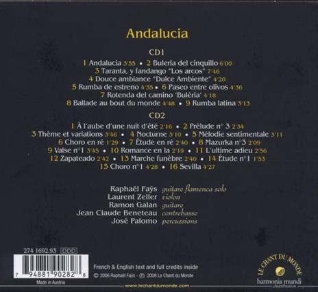 Andalucia - CD Audio di Raphael Fays - 2