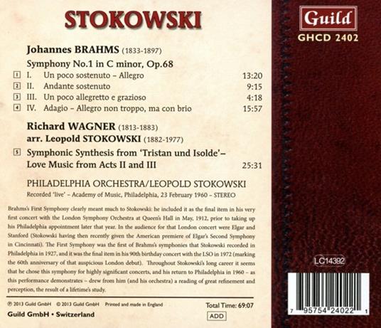 Sinfonia n.1 - CD Audio di Johannes Brahms - 2