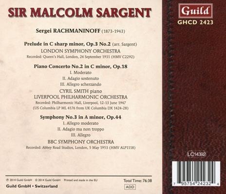 Concerto per pianoforte n.2 - Sinfonia n.2 - CD Audio di Sergei Rachmaninov - 2