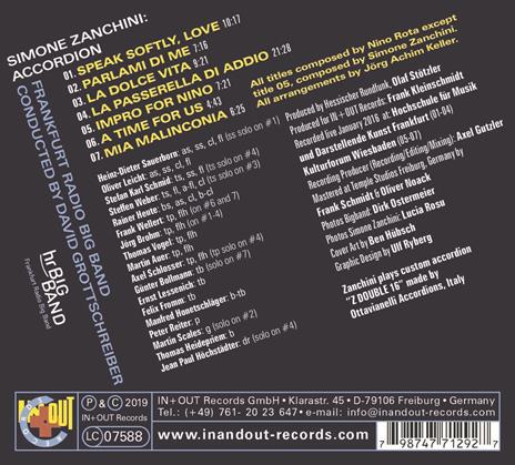 Play the Music of Nino Rota - CD Audio di Simone Zanchini - 2