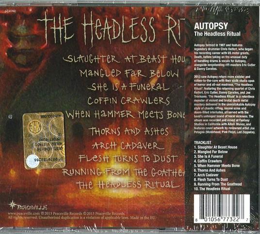 The Headless Ritual - CD Audio di Autopsy - 2