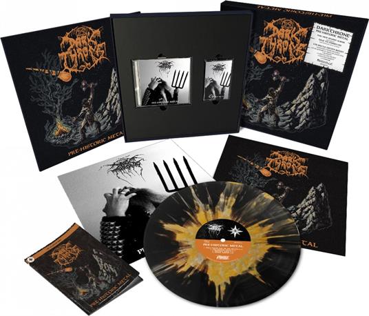 Pre-Historic Metal (LP Splatter + CD + MC + Poster + Booklet) - Vinile LP + CD Audio di Darkthrone