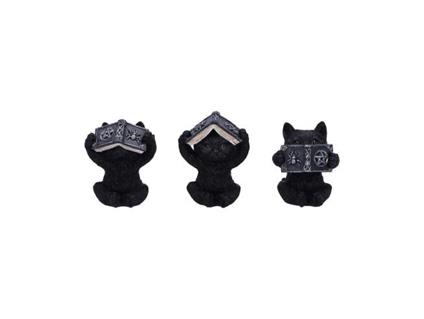THREE WISE WITCHY BLACK SPELL CATS Statua Nemesis Now