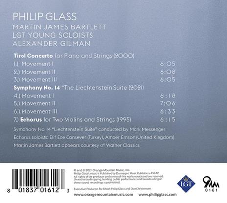 Glass. Symphony No. 14 - CD Audio di Tirol Concerto - Echorus - 2