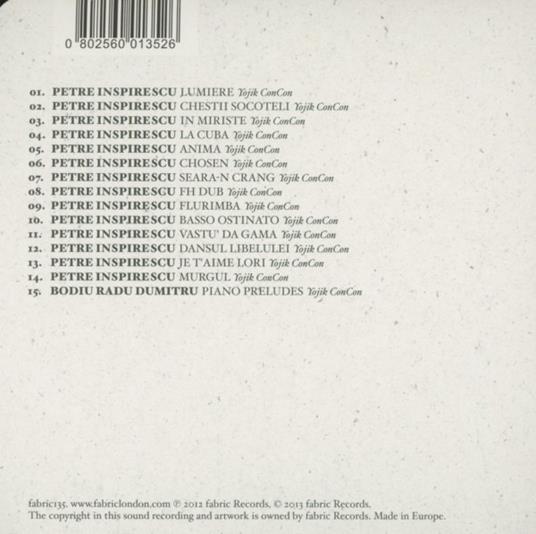 Fabric 68. Petre - CD Audio di Petre Inspirescu - 2
