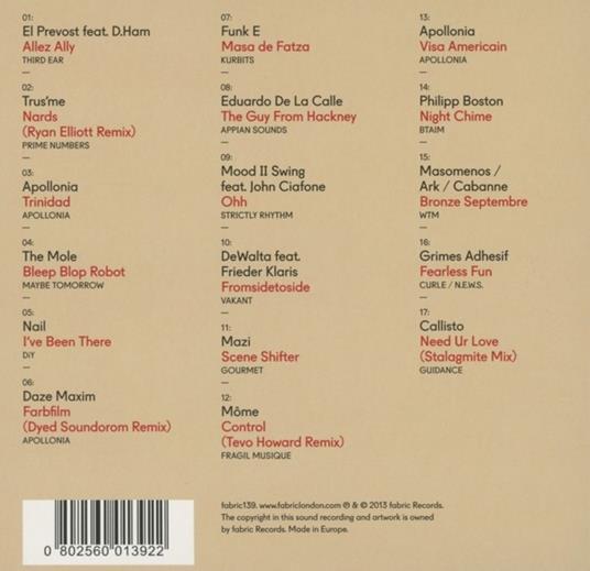 Fabric 70 - CD Audio di Apollonia - 2