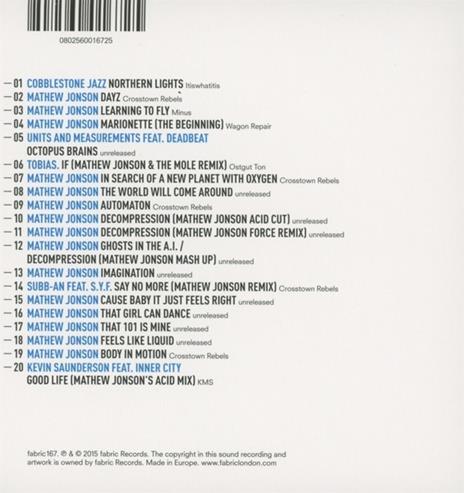 Fabric 84 - CD Audio di Mathew Jonson - 2