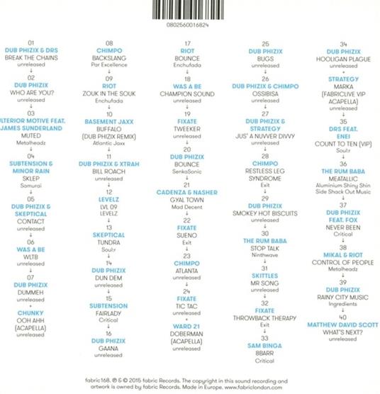Fabriclive 84. Dub Phizix - CD Audio - 2