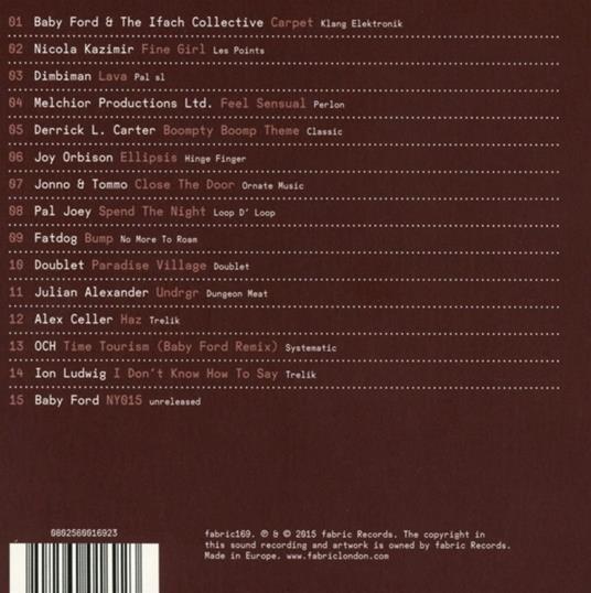 Fabric 85. Baby Ford - CD Audio - 2