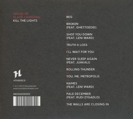 Kill the Lights - CD Audio di House of Black Lanterns - 2