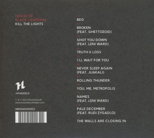 Kill the Lights - CD Audio di House of Black Lanterns - 2