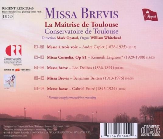 Missa Brevis - CD Audio - 2