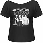 T-Shirt donna All Time Low. Colourless Rolled Sleeve