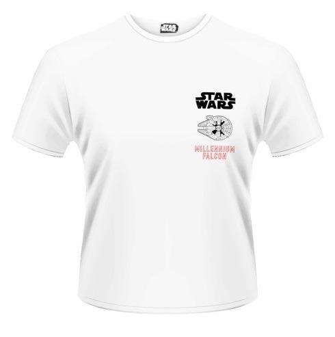 T-Shirt unisex Star Wars The Force Awakens. Millenium Falcon Approaching Rear