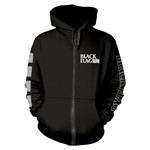 Black Flag: Logo (Felpa Zip Con Cappuccio Unisex Tg. XL)