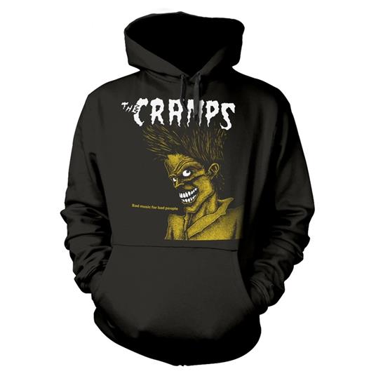 Felpa Con Cappuccio Unisex Tg. L Cramps - Bad Music For Bad People