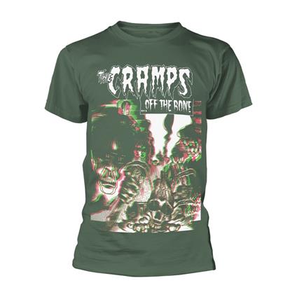T-Shirt Unisex Tg. M Cramps - Off The Bone Green