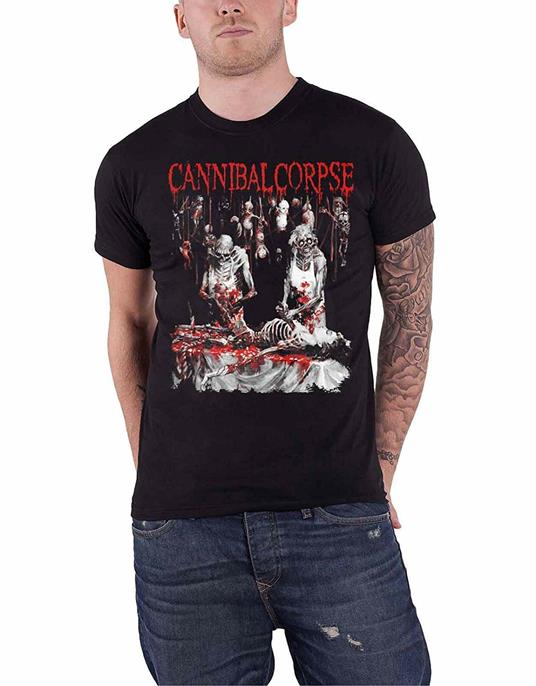 T-Shirt Unisex Tg. XL. Cannibal Corpse: Butchered At Birth