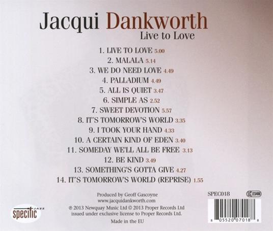 Live to Love - CD Audio di Jacqui Dankworth - 2