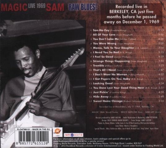 Live 1969. Raw Blues - CD Audio di Magic Sam - 2