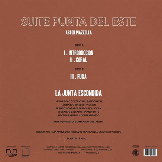 Suite Punta Del Este - Vinile LP di La Junta Escondida - 2