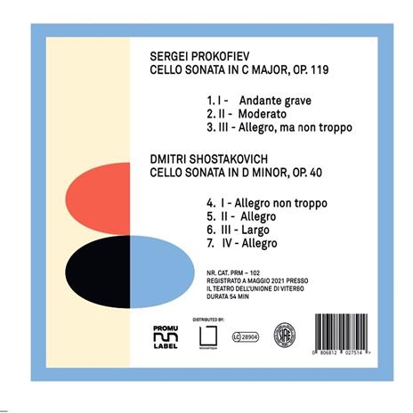 Cello Sonatas - CD Audio di Sergei Prokofiev,Dmitri Shostakovich,Gabriele Geminiani - 2