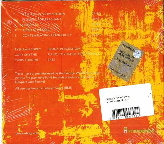 Verisimilitude - CD Audio di Tyshawn Sorey - 2