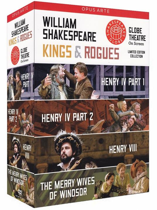 William Shakespeare. Kings & Rogues Box Set (4 DVD) di Dominic Dromgoole,Christopher Luscombe,Mark Rosenblatt