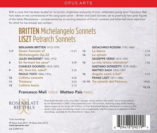 Michelangelo Sonnets - CD Audio di Benjamin Britten - 2