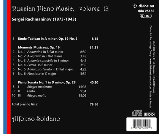 Russian Piano Music Vol.13 - CD Audio di Sergei Rachmaninov - 2