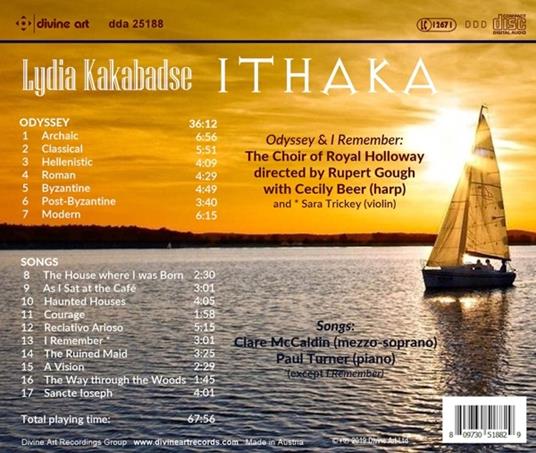 Ithaka - Choral And Vocal Works - CD Audio di Lydia Kakabadse - 2