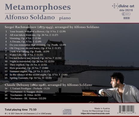 Alfonso Soldano: Metamorphoses - CD Audio - 2
