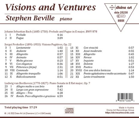 Stephen Beville: Visions And Ventures - CD Audio - 2