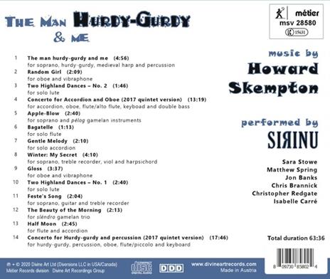 The Man, Hurdy-Gurdy And Me - CD Audio di Howard Skempton - 2