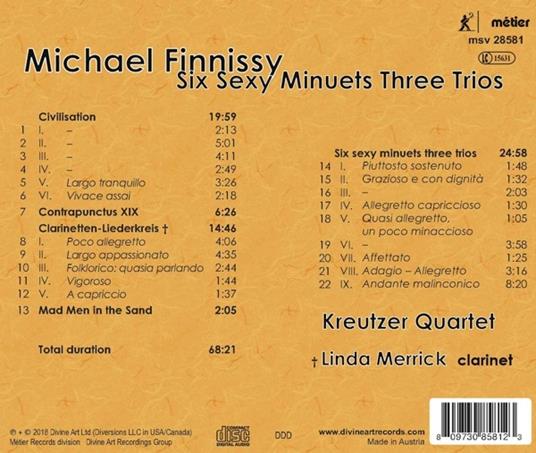 Six Sexy Minuets Three Trios - CD Audio di Michael Finnissy - 2