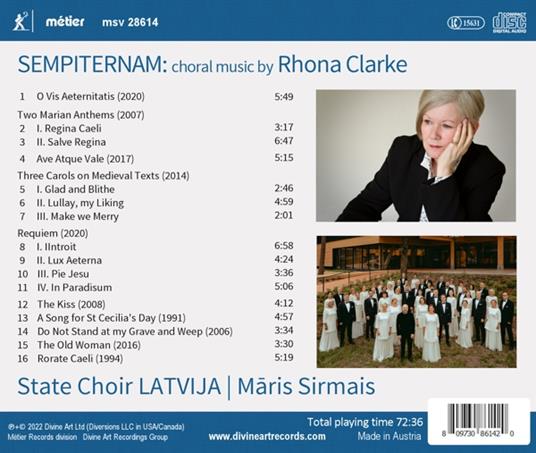 Sempiternam - CD Audio di State Choir Latvia - Maris Sirmais - 2