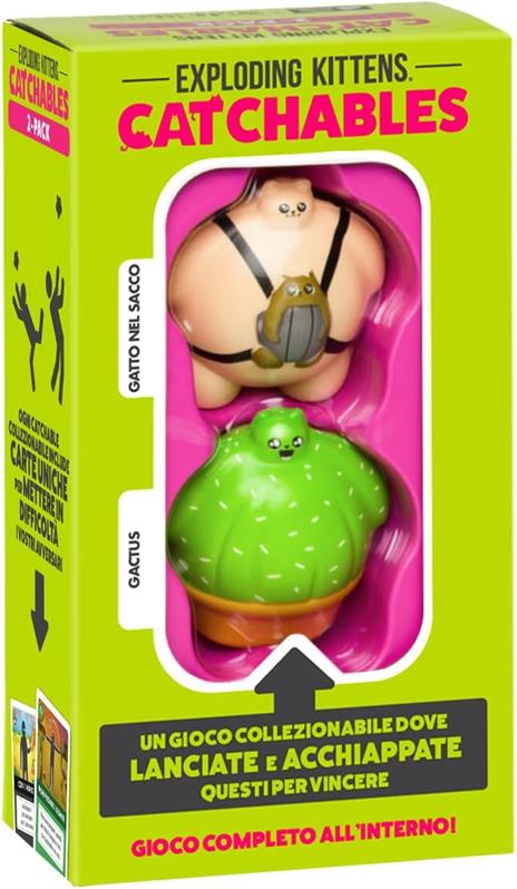 Asmodee Exploding Kittens: Catchables - Gatto nel Sacco, Gioco da Tavolo, 8+ Anni, 2+ Giocatori, Edizione in Italiano