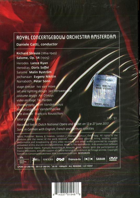 Salomé (DVD) - DVD di Richard Strauss,Royal Concertgebouw Orchestra,Daniele Gatti - 2