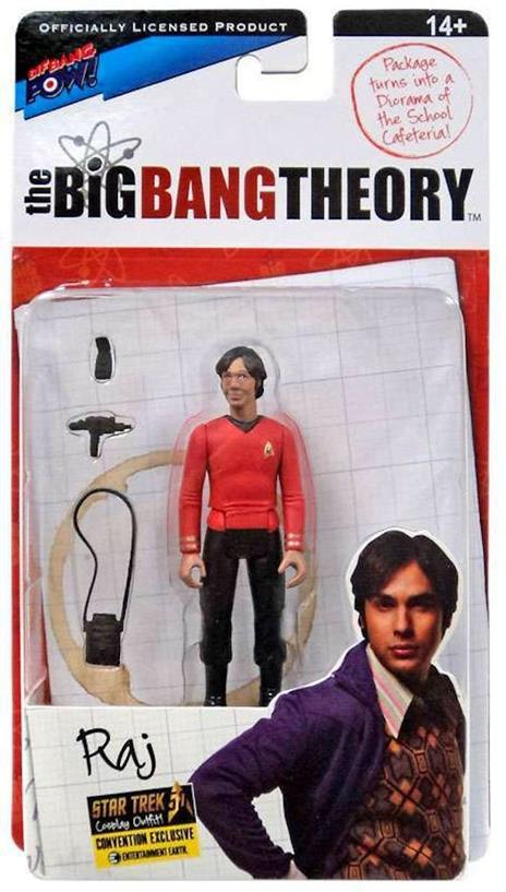 Bif Bang Pow! The Big Bang Theory Mini Figure With Diorama Set Star Trek Raj New - 3