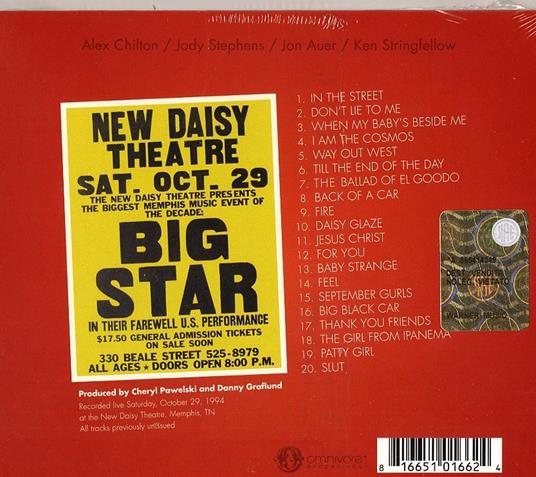 Live in Memphis - CD Audio di Big Star - 2