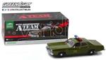 A-Team Diecast Model 1/18 1977 Plymouth Fury U.S. Army Police Colonel Roderick Decker Greenlight Collectibles