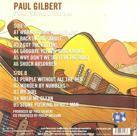 Stone Pushing Uphill Man - Vinile LP di Paul Gilbert - 2