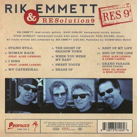 Res9 - CD Audio di Rik Emmett,Resolution 9 - 2