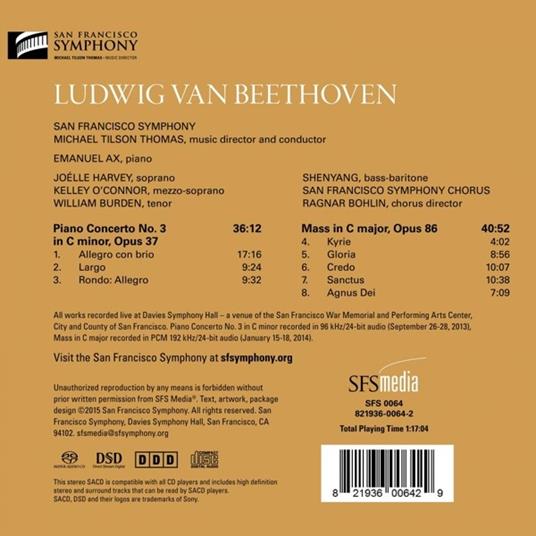 Concerto per pianoforte n.2 - SuperAudio CD ibrido di Ludwig van Beethoven,Michael Tilson Thomas,San Francisco Symphony Orchestra - 2