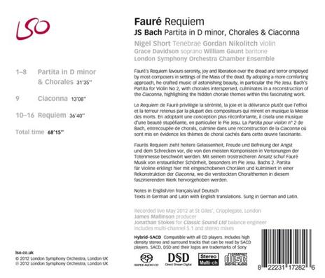Requiem - SuperAudio CD ibrido di Gabriel Fauré,London Symphony Orchestra,Nigel Short - 2