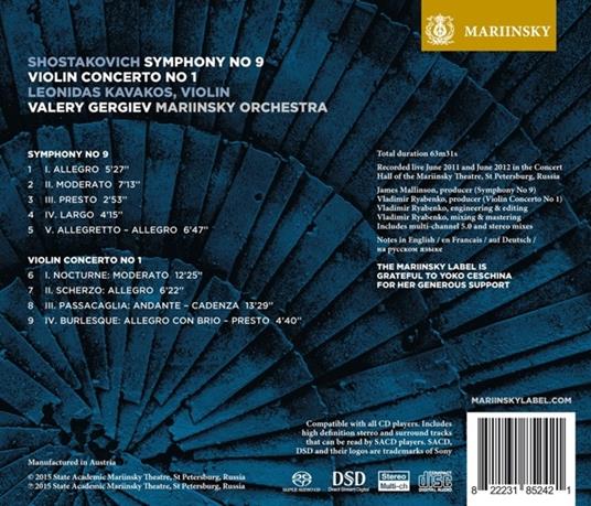 Sinfonia n.9 - Concerto n.1 - SuperAudio CD ibrido di Dmitri Shostakovich - 2