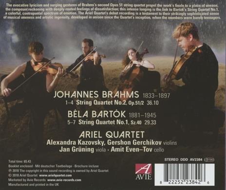 String Quartet No. 2 - CD Audio di Johannes Brahms - 2